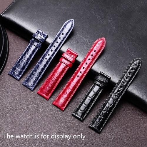 Crocodile Leather Watch Band 12 15 16 17 18 19 20 22 24mm Black Blue Pink Brown Bracelet For Males And Females Brand Universal
