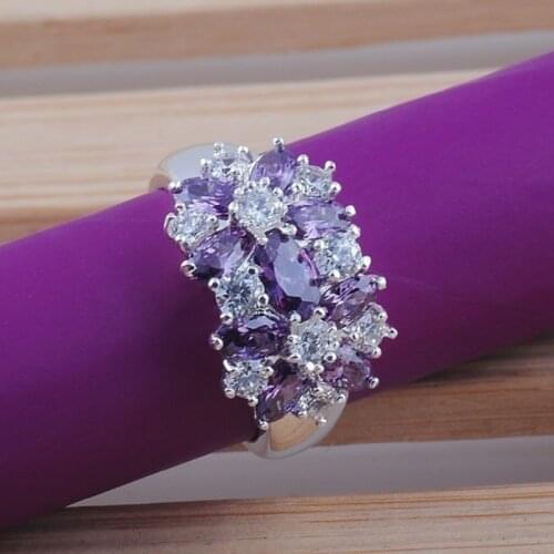 Luxury Women Oval Cut Zircon Rings for Wedding Engagement Promise Bridal Set Jewelry