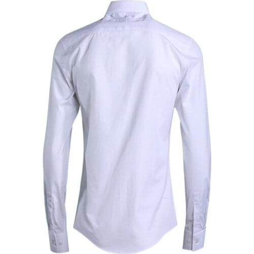 High Quality Mens Formal Dress Shirts New Eyes Embroidery Cotton Office Man Shit Spring Long Sleeve Slim Fit Tops Male Plus Size