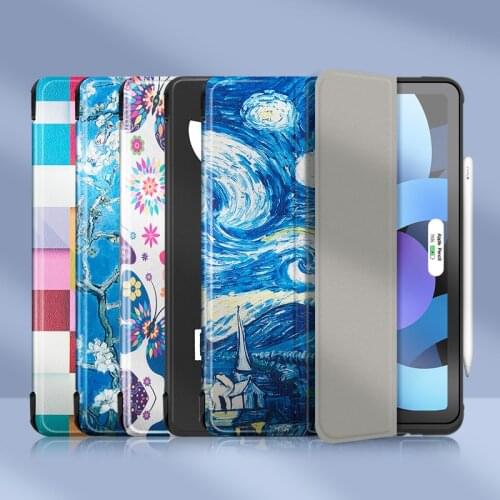 Smart Case for Ipad Air 4 10.9 2020, Slim Cover for A2072 A2316 A2324 A2325 PU Leather Magnetic Funda Capa with Auto Sleep