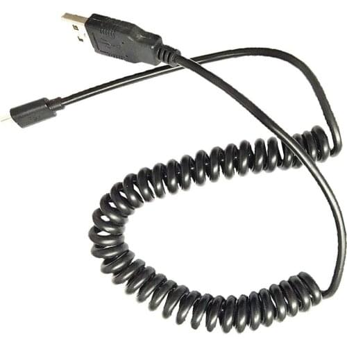 Universal New Charging Spring Micro USB Data Line Black For Android Phone