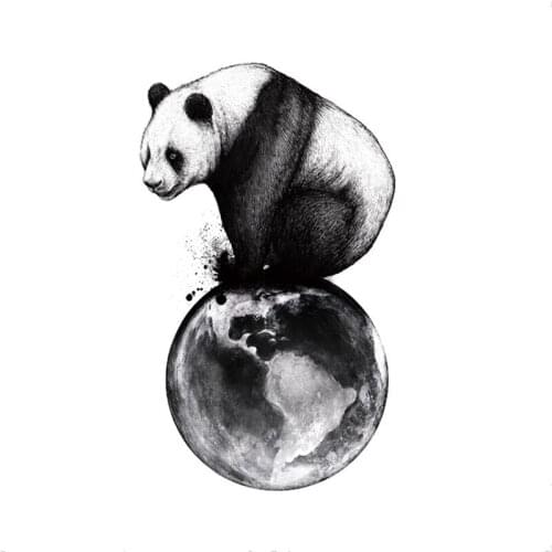 Panda Cartoon Temporary Tattoo Sticker Waterproof Girls Boys Kids Children Body Art Animals