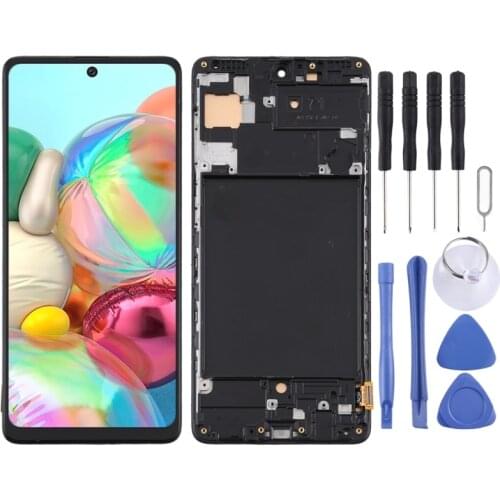 TFT Material LCD Screen and Digitizer Full Assembly With Frame (Not Supporting Fingerprint Identification)for Samsung Galaxy A71