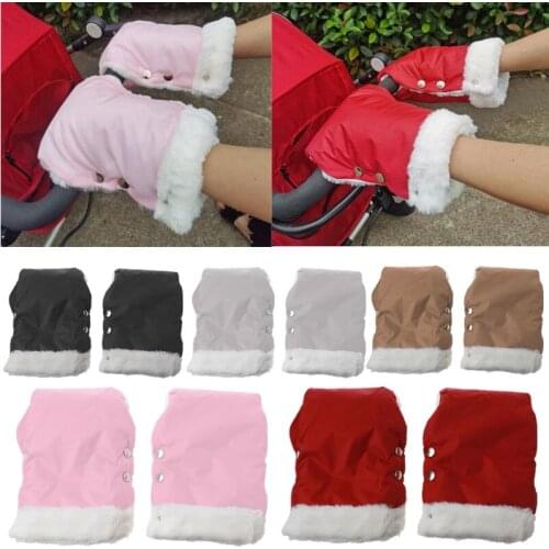 1 Pair Newborn Baby Stroller Gloves Winter Warm Waterproof Stroller Mitten Pram Hand Muff Kids Mittens Stroller Accessories