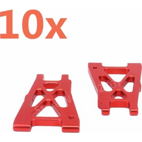 10 Pieces RC Car Aluminum Alloy Upgrade Rear Lower Suspension Arm For RC Model Car 1/10 Scale Kyosho Optima 4WD CNC Hobby Buggy