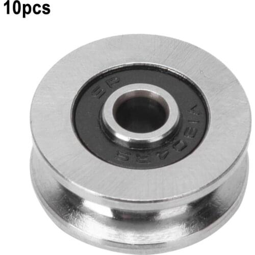 10Pcs V1804 4*18*8mm V Groove Track Roller Bearing Smooth High Speed Guide Rail Ball Bearing For Rail Track Linear Motion System