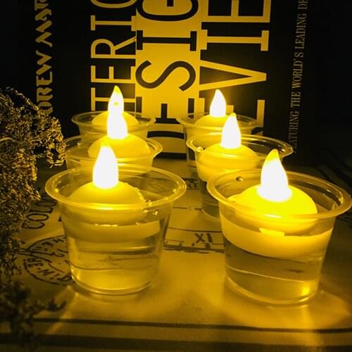 12pcs Flameless Led Candle Atmosphere Lamp Valentines Day Decor Light Home Party Diy Decoration Creative Led Waterproof New