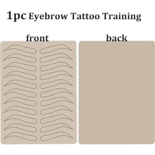1p Microblading Eyebrow Practice Skin Eyebrow Permanent Makeup Supplies Eyebrow Training Skin No Ink Needed Black Line One Sided