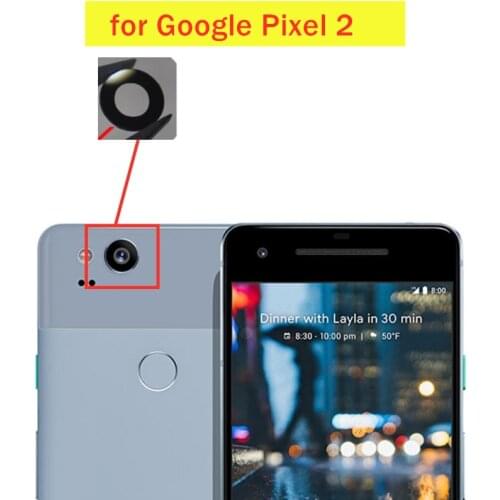 2pcs/lot for Google Pixel 2 Back Camera Glass Lens Main Rear Camera Lens with Glue Repair Spare Parts