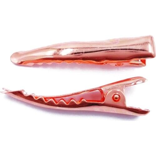 Rose Gold Color 600piece 35mm Hair Clips Hairgrips accessories Duckbill Clip Jewelry Findings Wholesale HCF12