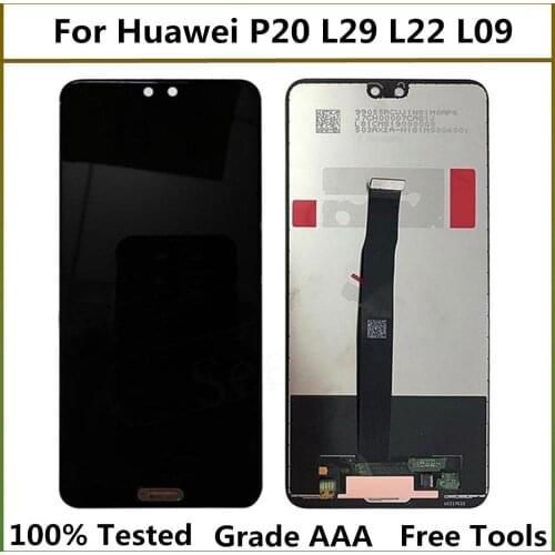 For Huawei P20 EML-AL00 EML L29 L22 L09 Touch Screen LCD Display Digitizer Assembly Touch Screen Panel Glass Assembly LCDs
