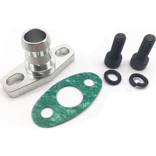 Barb Aluminum Turbo Oil Drain Flange Ball Fit For GT GT25R GT28R GT30R GT35R