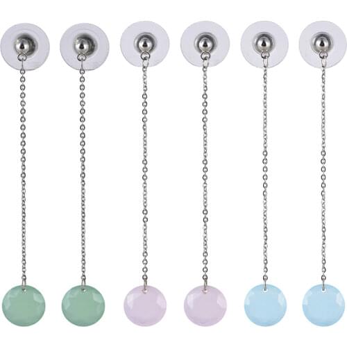 Long womens exquisite Earrings crystal double-sided round cut zircon simple Earrings