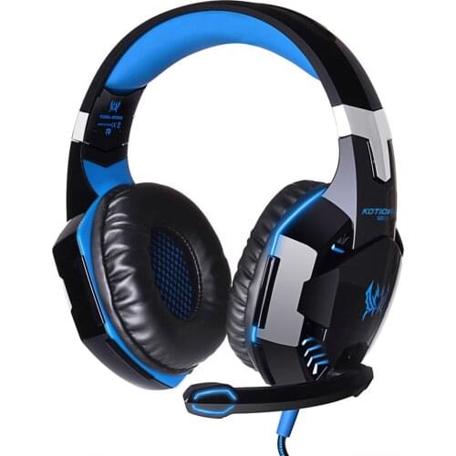 KOTION EACH Stereo Gaming Headset for Xbox One PS4 PC, Surround Sound Over-ear Headphones with Noise Cancelling Mic LED Lights