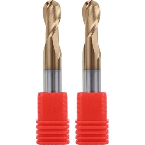 R2.5mm 2 flutes HRC55 Ball Nose End Mill Tungsten high quality Carbide Cutting tool CNC milling cutter Router Bit Milling Tool