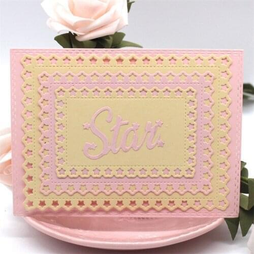 KSCRAFT Stars rectangle nesting frame Metal Cutting Dies Stencils for DIY Scrapbooking/photo album Decorative Embossing DIY