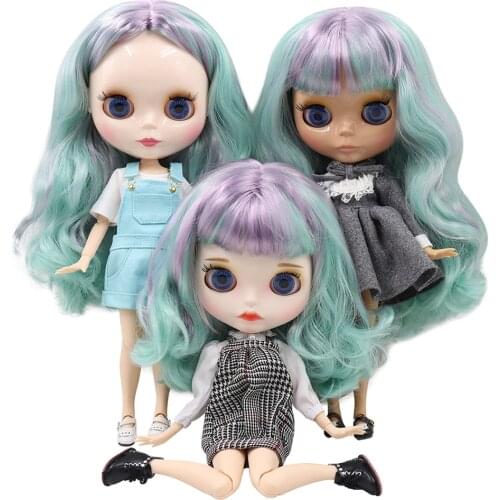 ICY DBS Blyth Doll No.4006/1049 Green Mixed Purple Joint Body 1/6 BJD