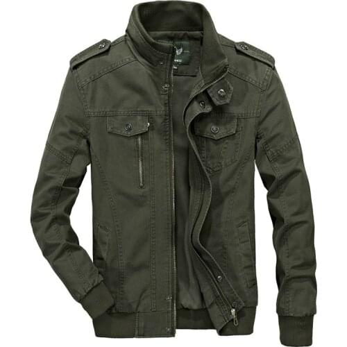 Plus Size Military Jacket Men Cotton Washed Windbreaker Outwear Bomber Jacket Multi-pocket Jaqueta Masculina Veste homme M-6XL