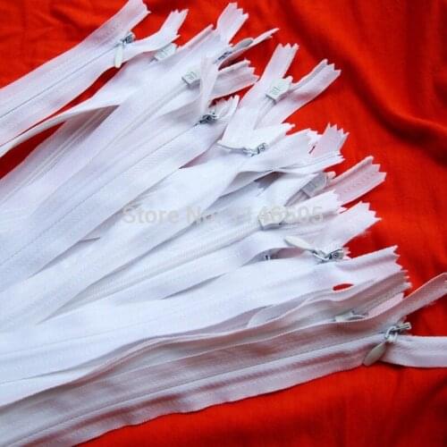 15pcs/lot 3# nylon Invisible zippers Water Drop slider 50cm length Sewing material Garment accessories pillow cushion zipper
