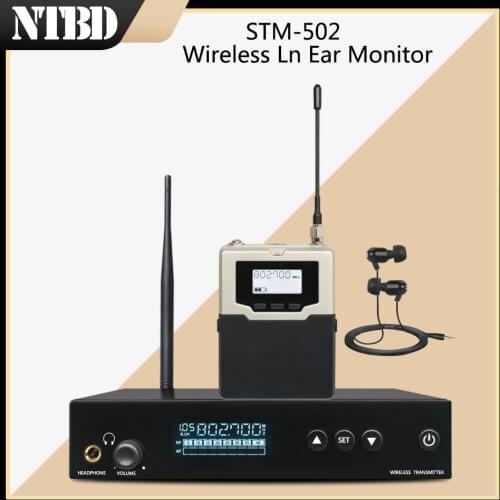 NTBD In Ear Monitor Wireless System STM-502 Single Transmitter Monitoring Professional for Stage Performance