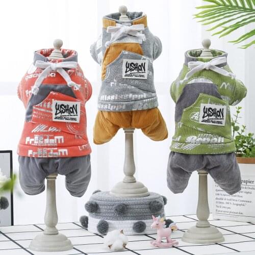 Graffiti Printing Dog Clothes Winter Warm Thick Puppy Jacket Coat Cold Proof Pet Dogs Jumpsuits Cat Clothing Chihuahua Pet Overa