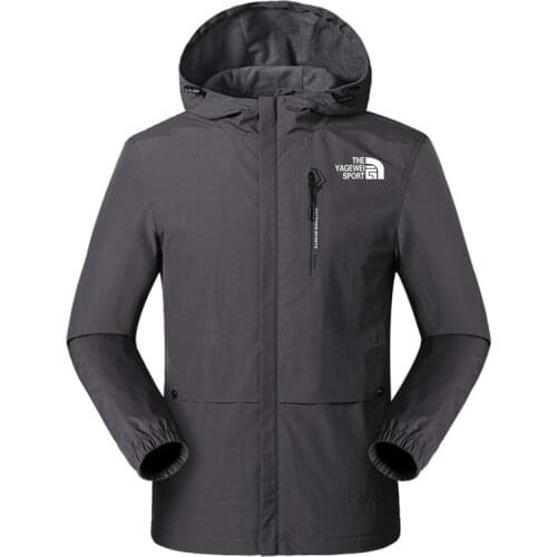 Solid Color Fashion Male Coat Outdoor Sportswear Winter Jacket Men Lightweight Hooded Zipper Waterproof Coat Windproof Warm