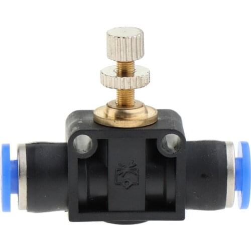 Tube Flow Speed Control Valve Pneumatic Push in Fittings 4mm to 12mm Dia