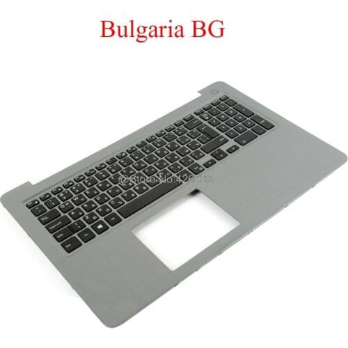 Laptop Palmrest For DELL For Inspiron 15 5565 5567 P66F 0PT1NY PT1NY Gray with Bulgaria BG keyboard upper case new