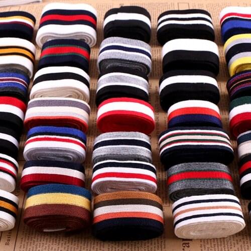 5m/lot Soft Knitted Webbing Clothing Decoration Strap Accessories DIY Pants Side Ribbon Stripes