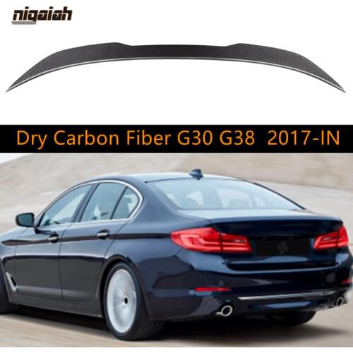 Dry Carbon For New 5 Series G30/G38 4-Door 2017-1N Rear Spoiler Trunk Boot Wings DA Style