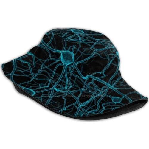 You Get On My Es! Korean Ladies Outdoor Sun Hat Bucket Cap Cell E Brain Science Neural Synapse Axon Biology Neuron Micro