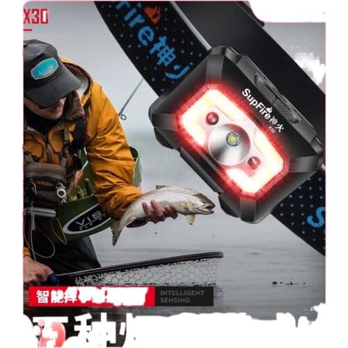 Headlight glare bright rechargeable flashlight night fishing special head-mounted high-power induction mine