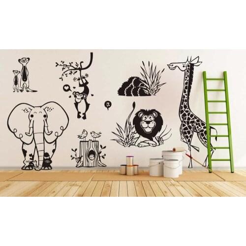 Animal Huge Size Nursery Kids Room Wall Sticker Wall Decor Home Decor Art Decor Living Room Wall Decals 4287
