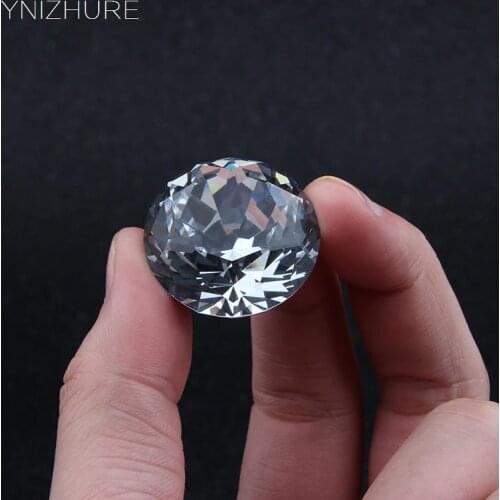 10pcs K9 Clear Crystal Shines Diamond Knob Furniture Knobs Kitchen Glass Drawer Cabinets Handles Drawer Pulls Closet Decoration