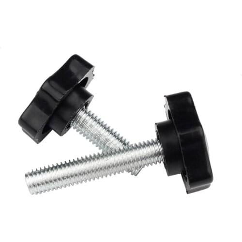 10pcs/Set M4 M5 M6 Male Thread Star Shaped Head Clamping Nuts Knob For Industry Equipment Plastic Carbon Steel Galvanization