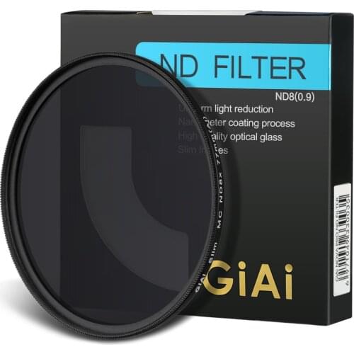 Giai Optical Neutral Density ND8 ND16 ND64 ND1000 Camera Lens ND Filter 37mm 46mm 49mm 52mm 58mm 62mm 67mm 72mm 77mm 82mm 86mm