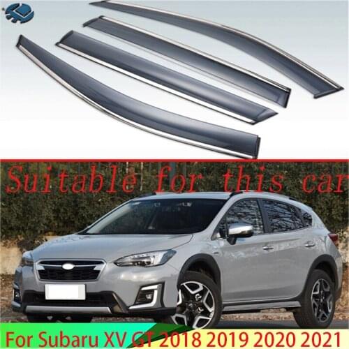 For Subaru XV 2018 2019 Plastic Exterior Visor Vent Shades Window Sun Rain Guard Deflector 4pcs
