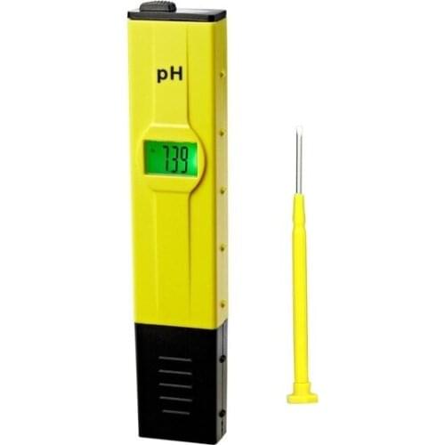 50Pcs/Lot 0.01pH PH001 High Accuracy Pocket Size pH Meter with ATC Backlit Light Handheld pH Pen Tester
