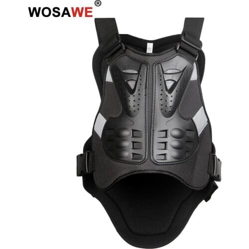 WOSAWE Motorcycle Armor Vest Support Spine Chest Protective Gear Dirt Bike Body Protectots Motocross Motorbike Guards