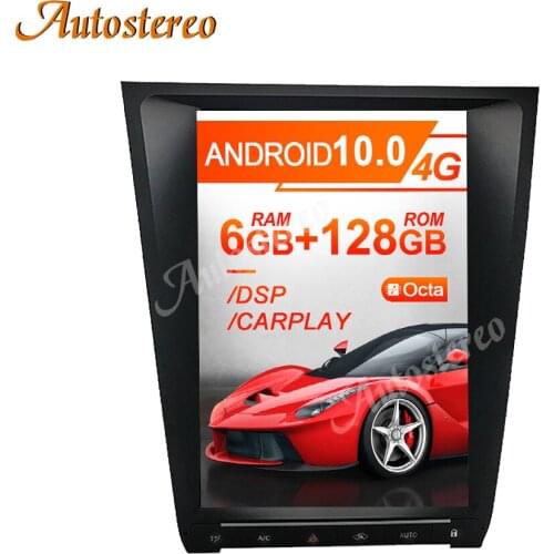 For Lexus GS 2006-2011 Vertical Screen Android 10 6+128G Car GPS Navigation Auto Radio Stereo Headunit Multimedia Player Carplay