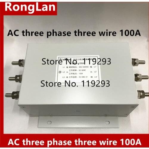 [BELLA] AC three phase three wire ZJ3A-100 DM3A-100 single stage filter EMI filter 120A 100A power filter