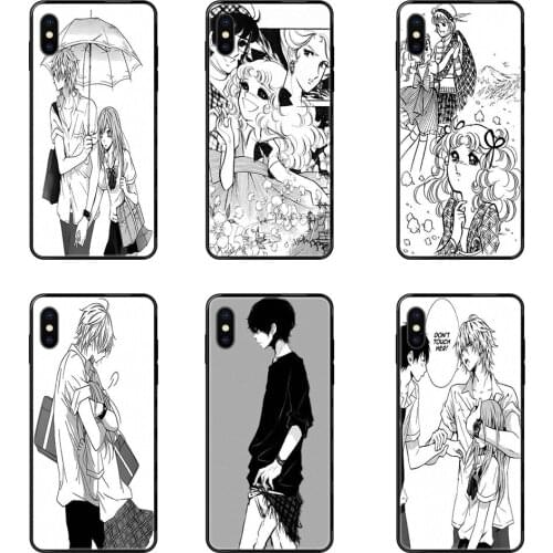Black Soft TPU Cell Phone Cover Case Pas Cher For Redmi Note 4 5 5A 6 7 8 8T 9 9S Pro Max Black Anime Manga Candy