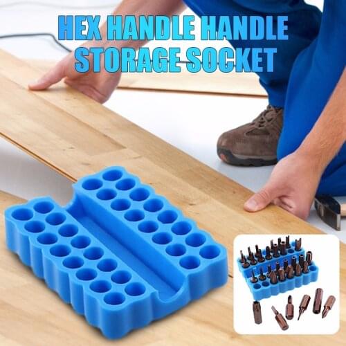 Bit Holder 32 Holes 1/4 Hex Shank Screwdriver Screwdriver Storage Parts Plastics Storage Containers Home Improvement