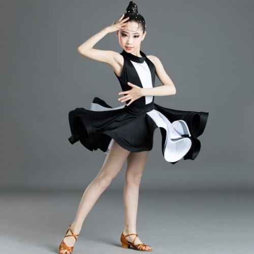 Girls Kids Carnival Jazz Dancewear Costume Modern Latin Ballroom Party Dancing Dress Child Dancing Dress Wear Clothes For Girls
