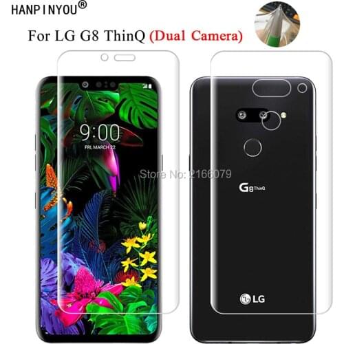 For LG G8 ThinQ Dual Camera 6.1" Soft TPU Front Back Full Cover Screen Protector Transparent Protective Film (Not Glass)