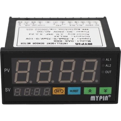 Mypin Digital Sensor Meter Multi-Functional ligent Led Display 0-75Mv/4-20Ma/0-10V 2 Relay Alarm Output Da8-Rrb