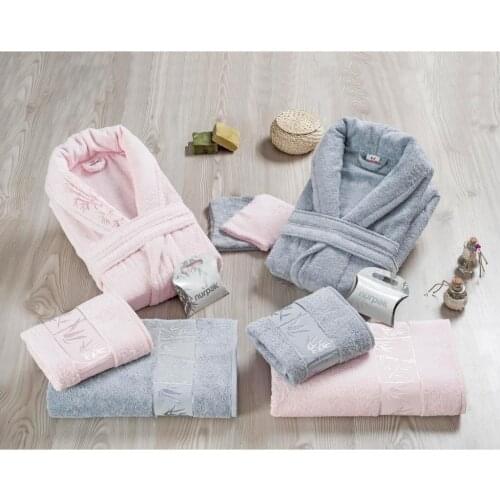 High quality Bamboo Bathrobe Set 10 Piece Bathrobes Team Towels kit (Couples)