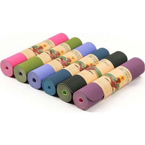 Yoga Mat TPE Women Home Floor Gym Fitness Workout Thick Non-slip Mat Body Building Train Pilates Gymnastics Exercise Equipment
