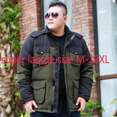 New Arrival Men Super Large Down Jacket Young Coat Enlarged White Duck Down Thick Casual Short Plus Size M-10XL 11XL 12XL 13XL