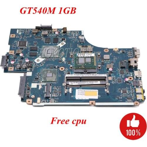 NOKOTION Laptop Motherboard for ACER 5742 5742G MBBRB02001 NEW71 LA-5893P Mainboard HM55 DDR3 GT540M 1GB free cpu